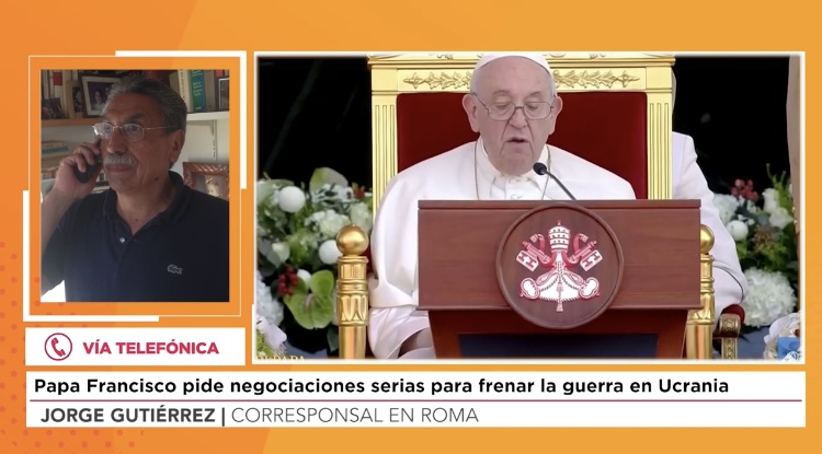 Papa reza por la Paz, Jorge Gutiérrez, Rom